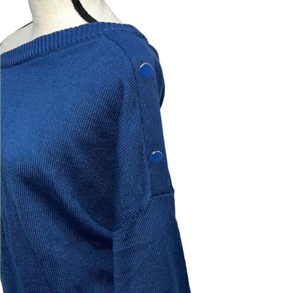 FTF Off-Shoulder Button Detail Sweater - Picture 6 of 12